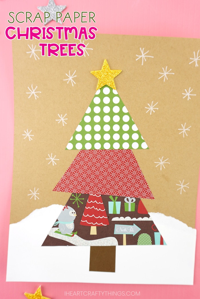 scrap paper christmas trees PIN 1