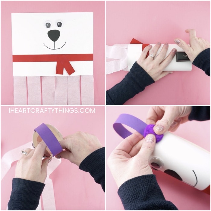 winter windsocks craft polar bear tutorial