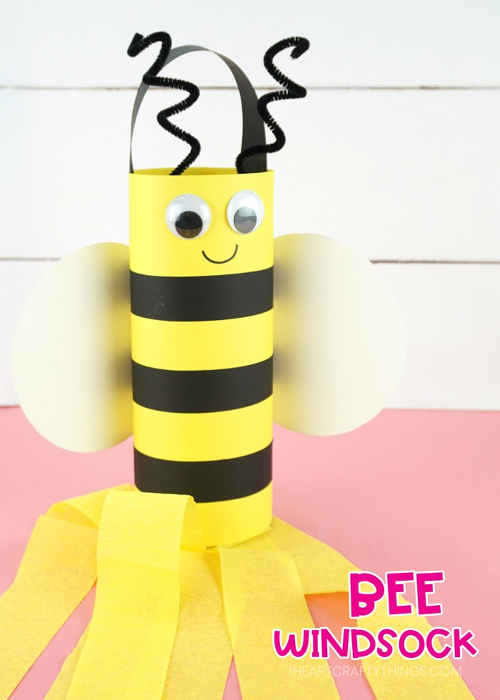 bee windsock craft pin