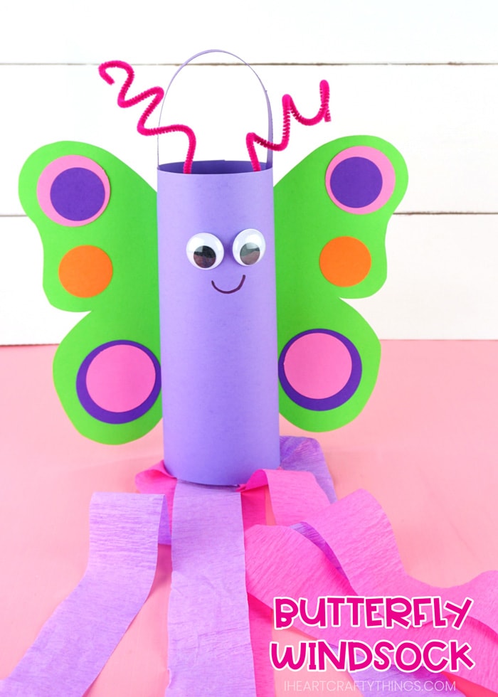 butterfly windsock craft pin