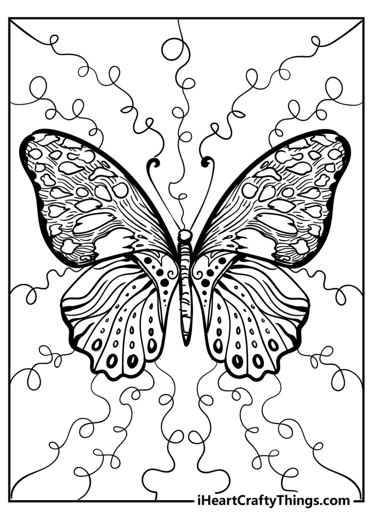Butterfly mandala coloring page