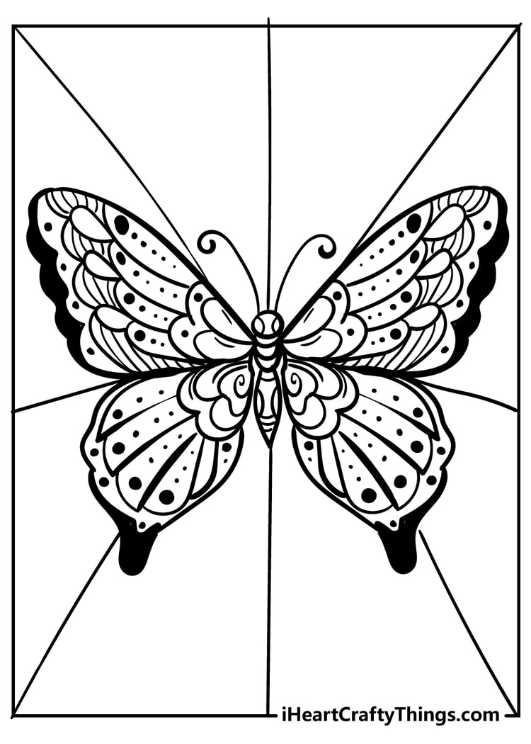 Butterfly coloring template