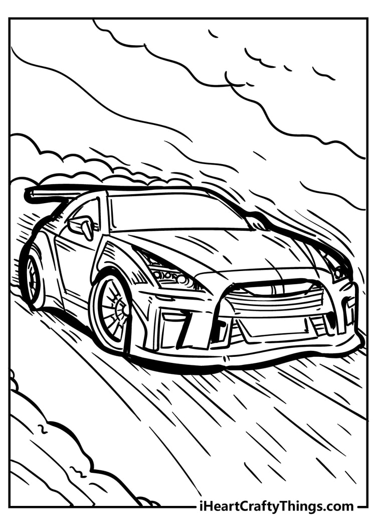 Car coloring pages for preschoolers free printable