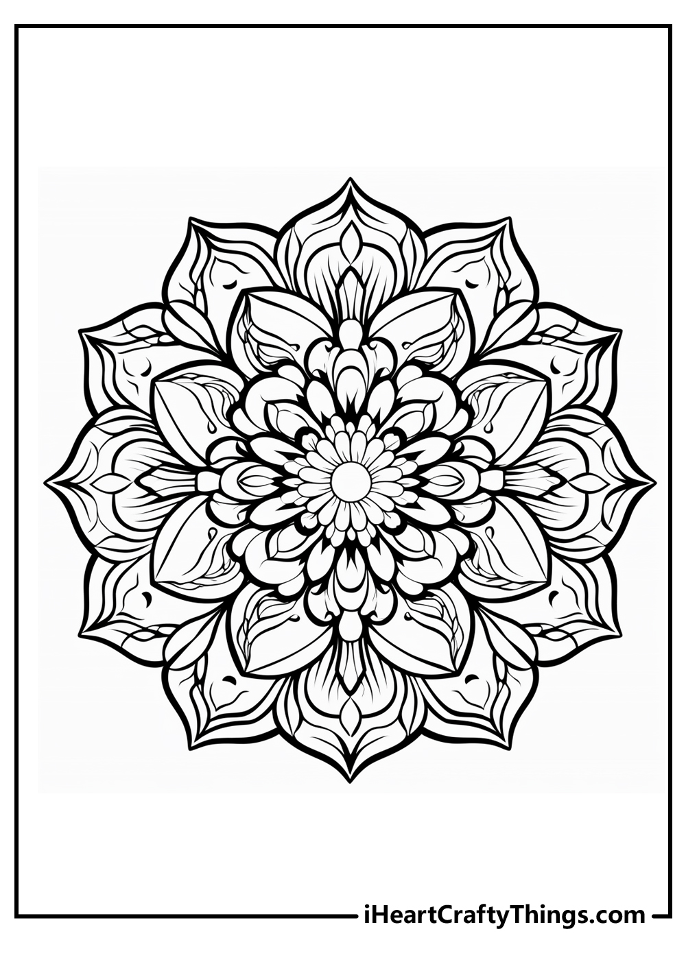 mandala coloring sheet free printable