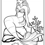 mermaid coloring pages free printable