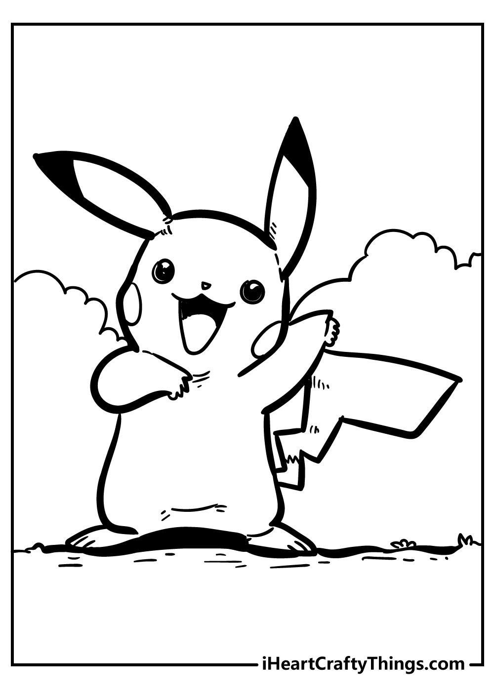 Pikachu coloring pages for kids free download