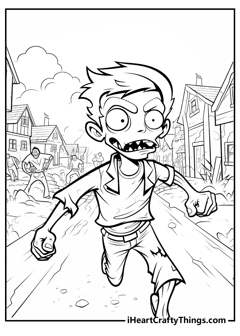original zombie coloring pages