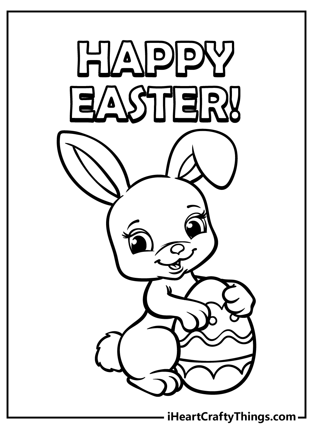 Easter Bunny coloring pages free printable