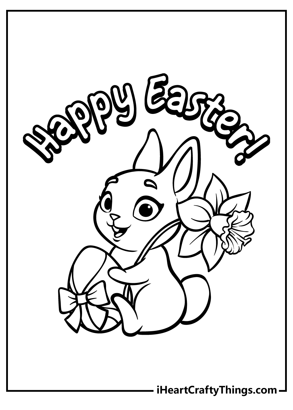Easter Bunny coloring pages free printable