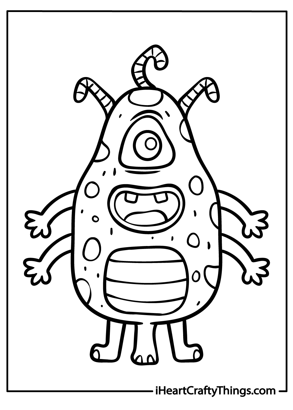 New Alien Coloring Printable