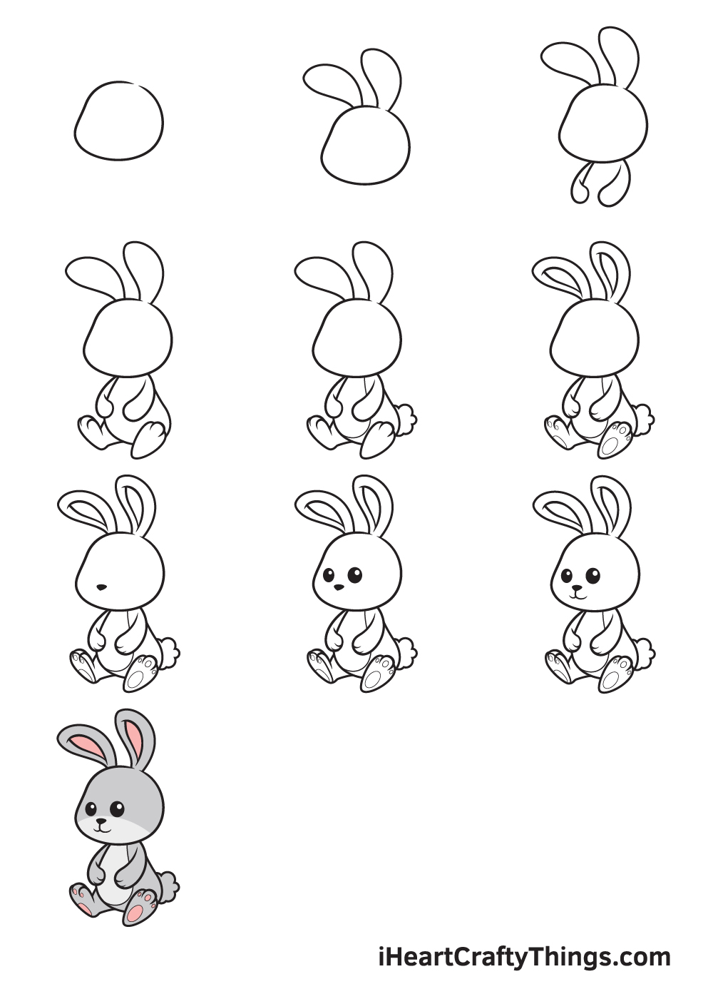 Drawing Bunny in 9 Easy Steps