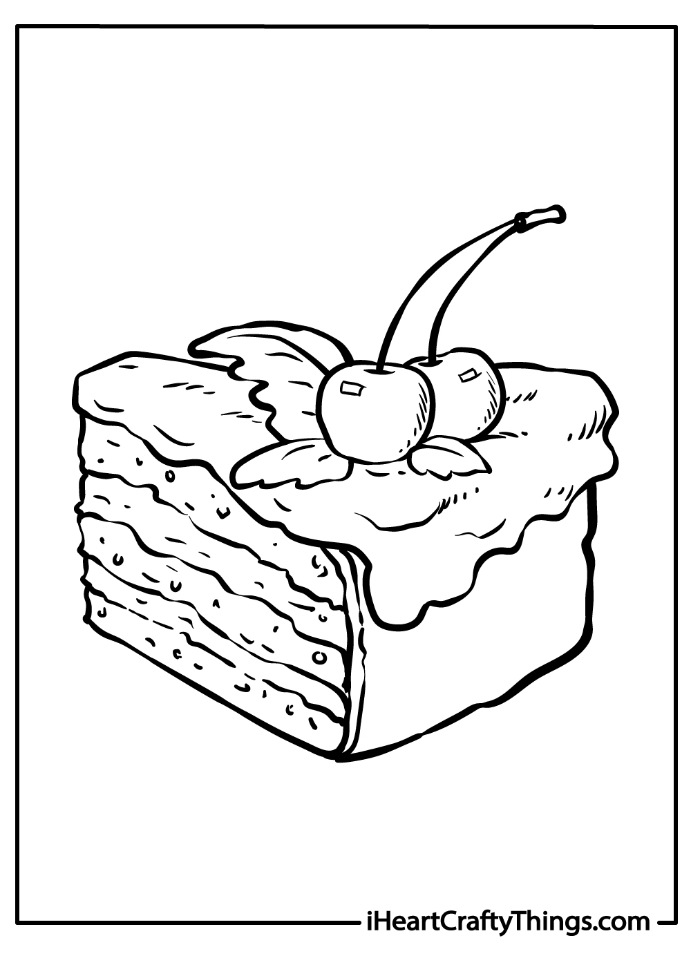 new cake coloring pages for adults