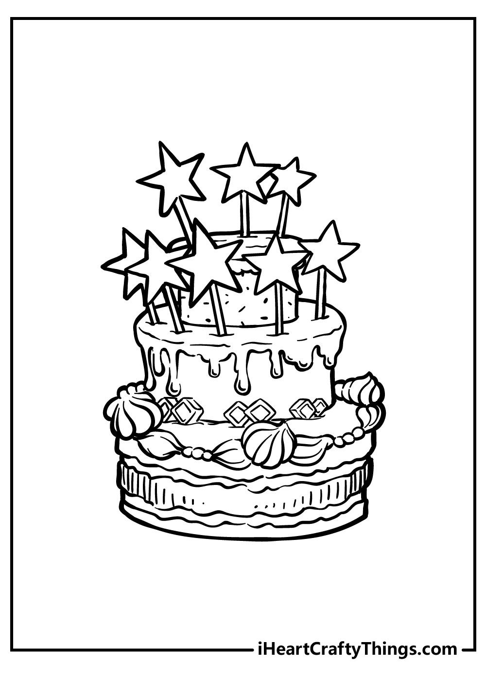 birthday cake coloring pages preschool free download