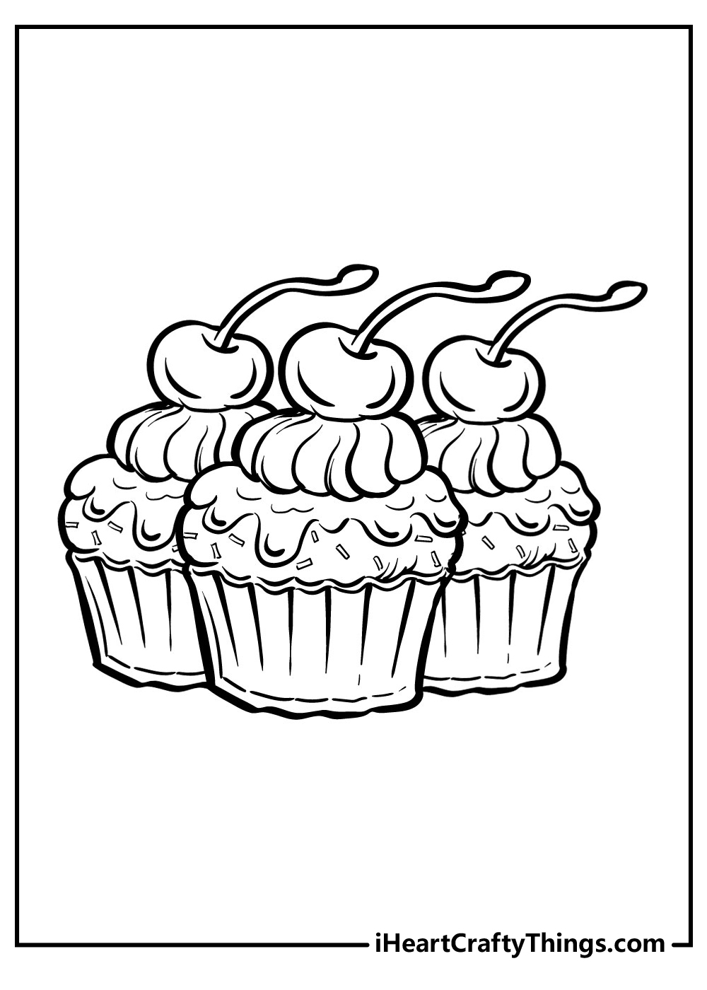 cup cake coloring pages free printables