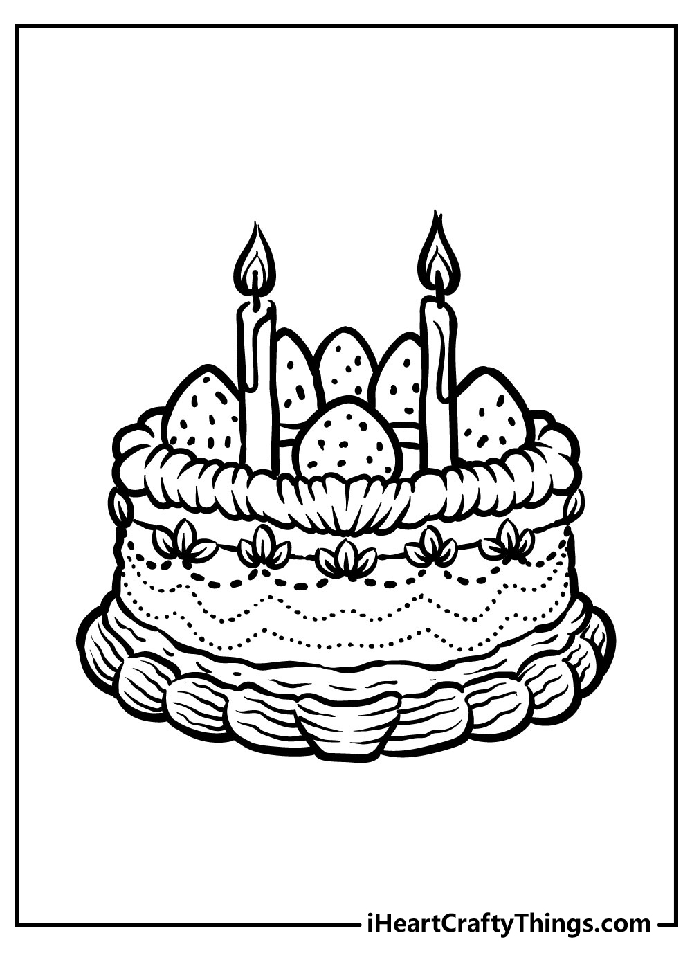 vintage christmas cake coloring pages