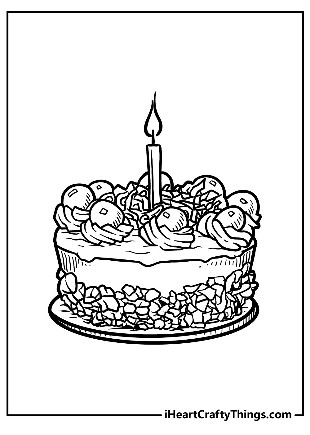 small cake coloring pages free printables