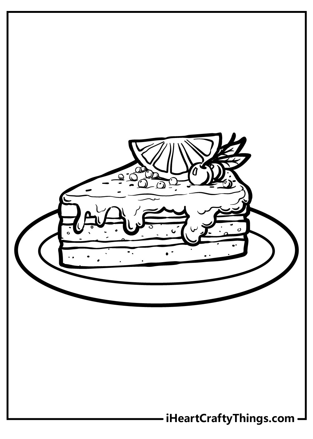cake coloring pages free and printable