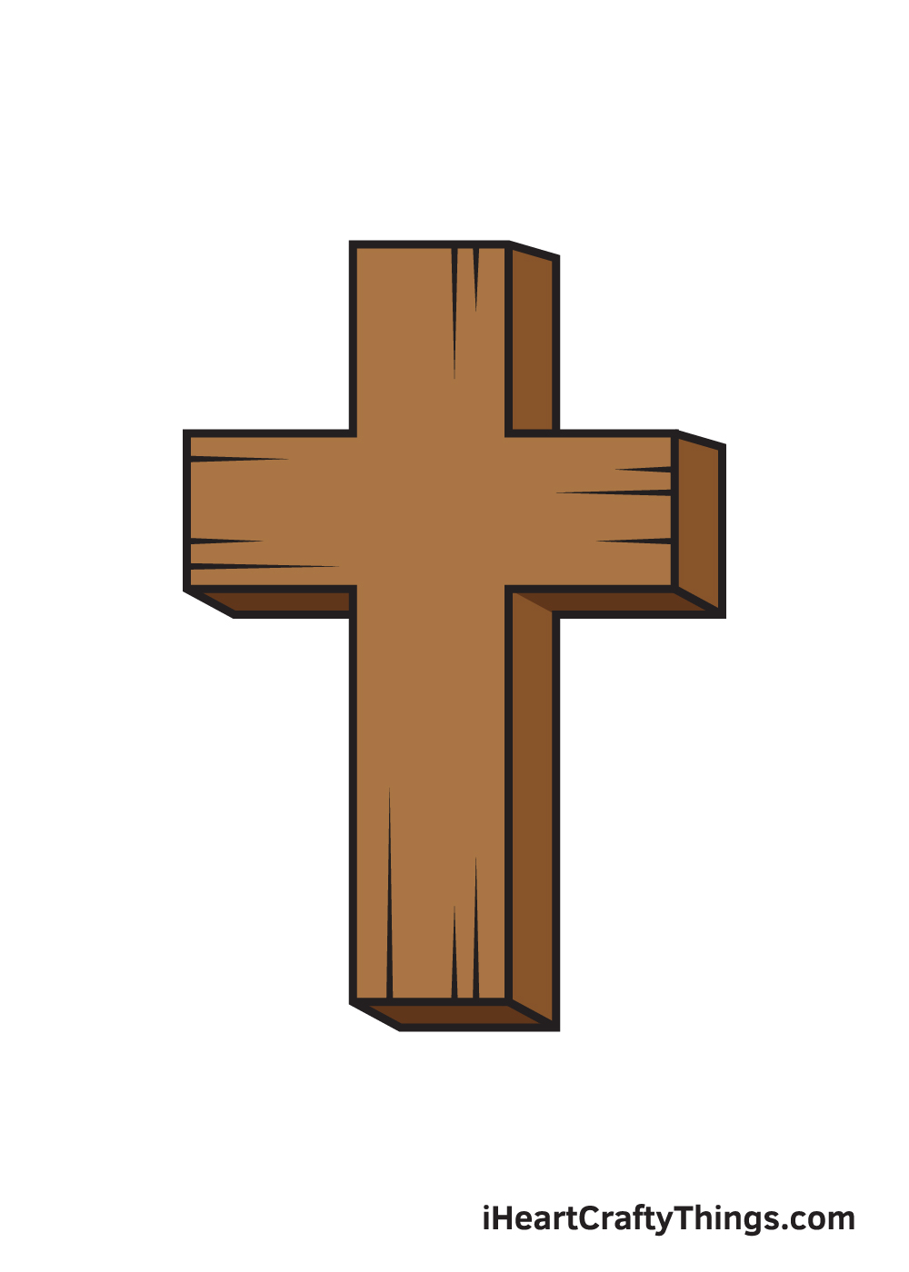 cross drawing - 9 steps
