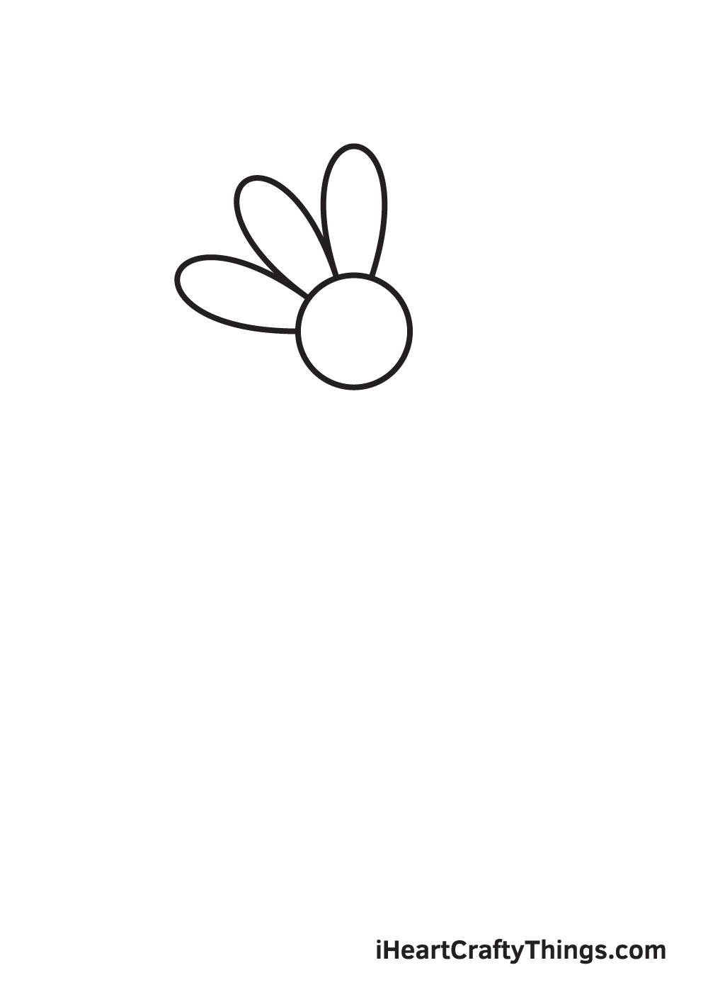 daisy drawing - step 2