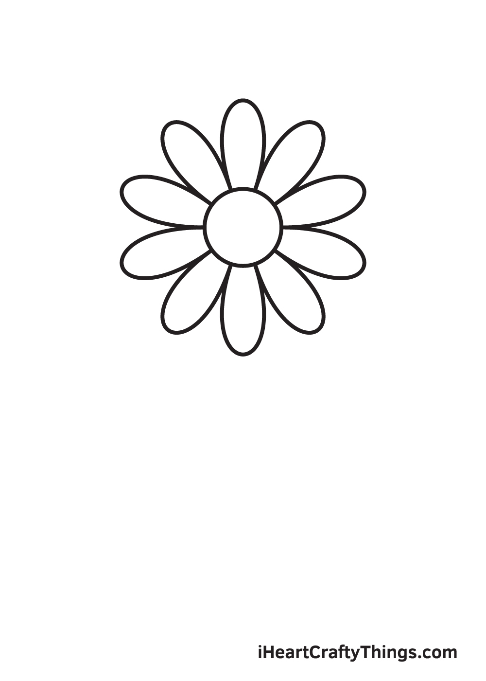 daisy drawing - step 4