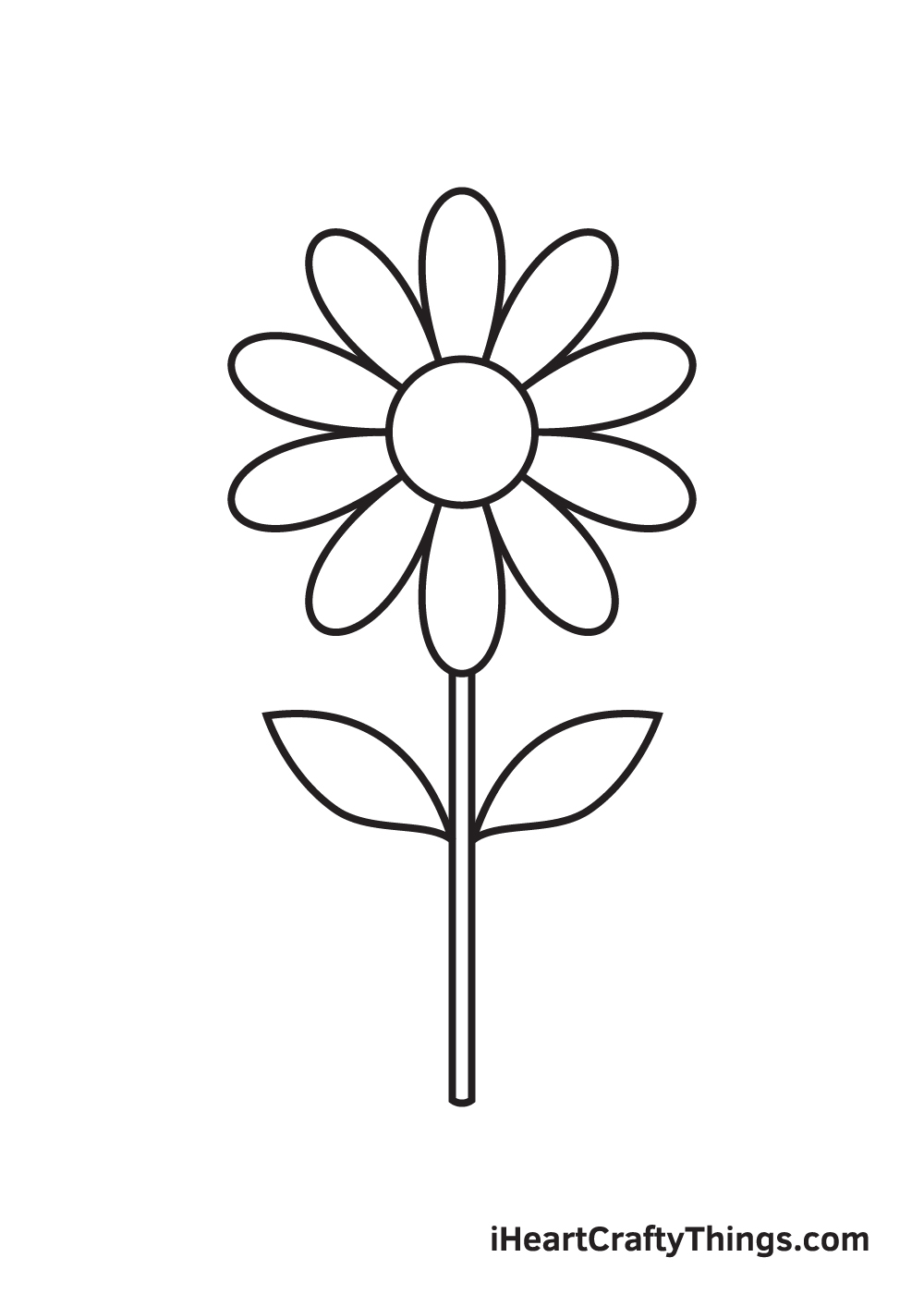 daisy drawing - step 7