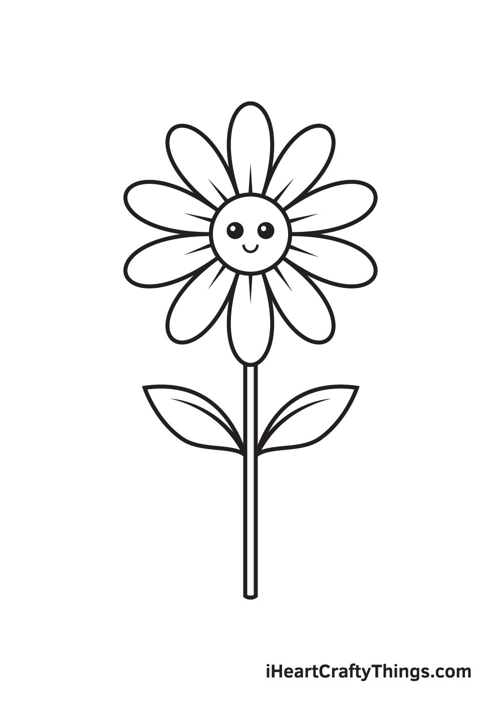 daisy drawing - step 9