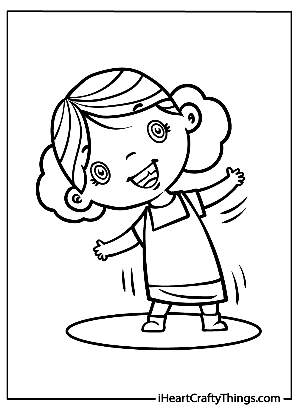 new dancing girl coloring printable