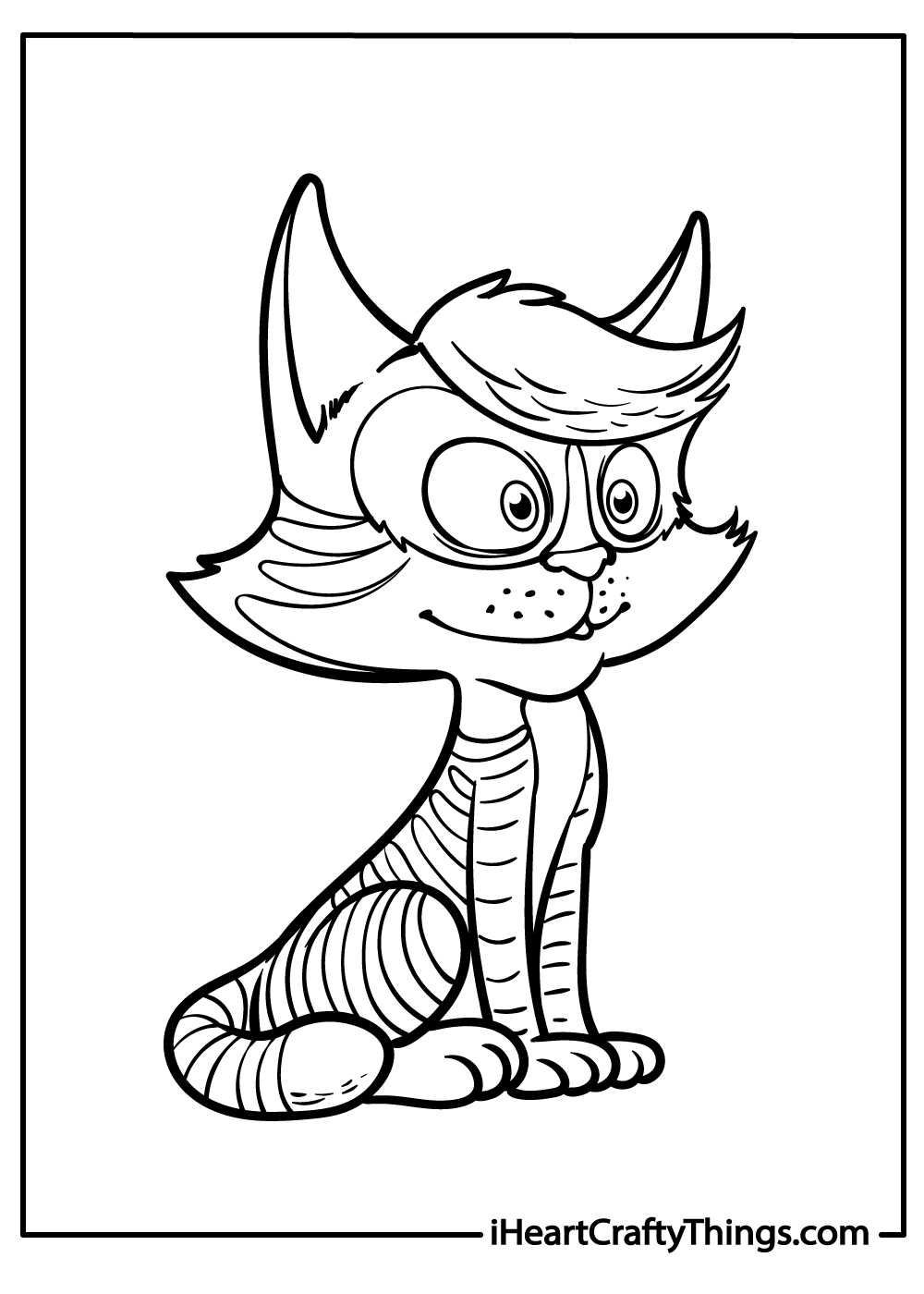 original cat coloring printable