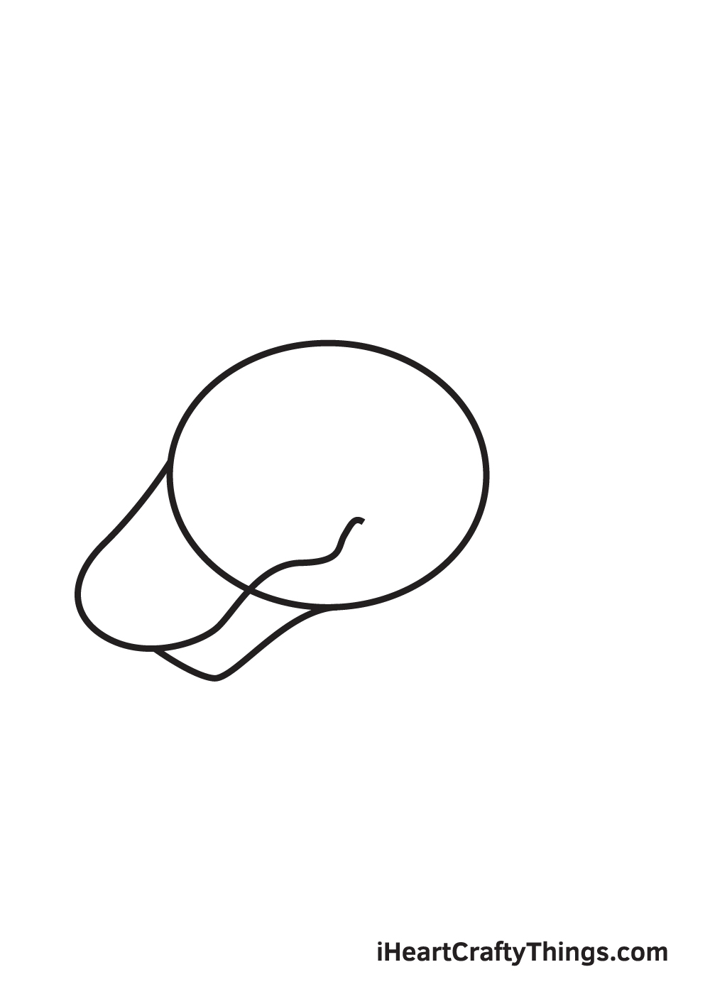 dragon head drawing - step 2