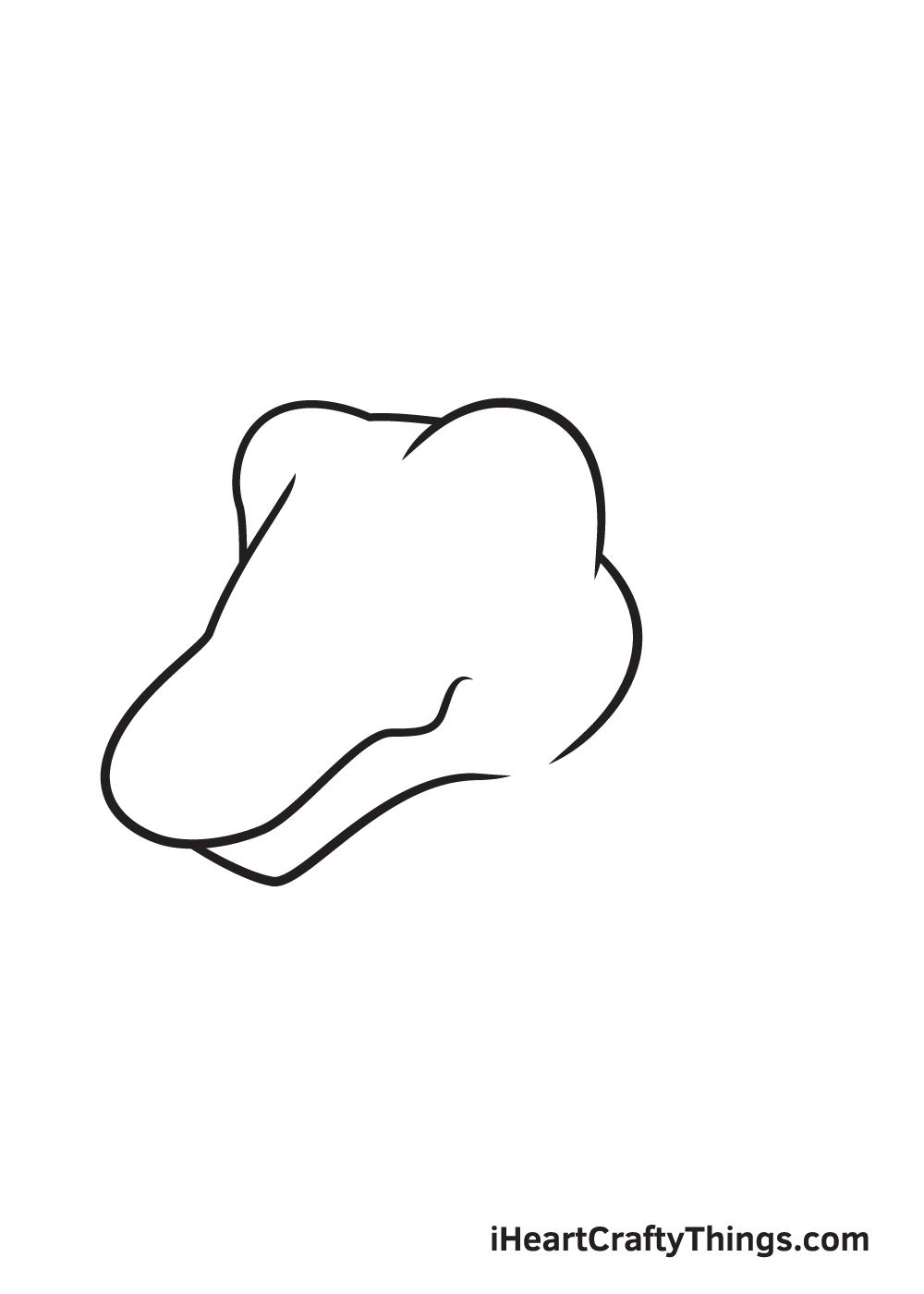 dragon head drawing - step 3