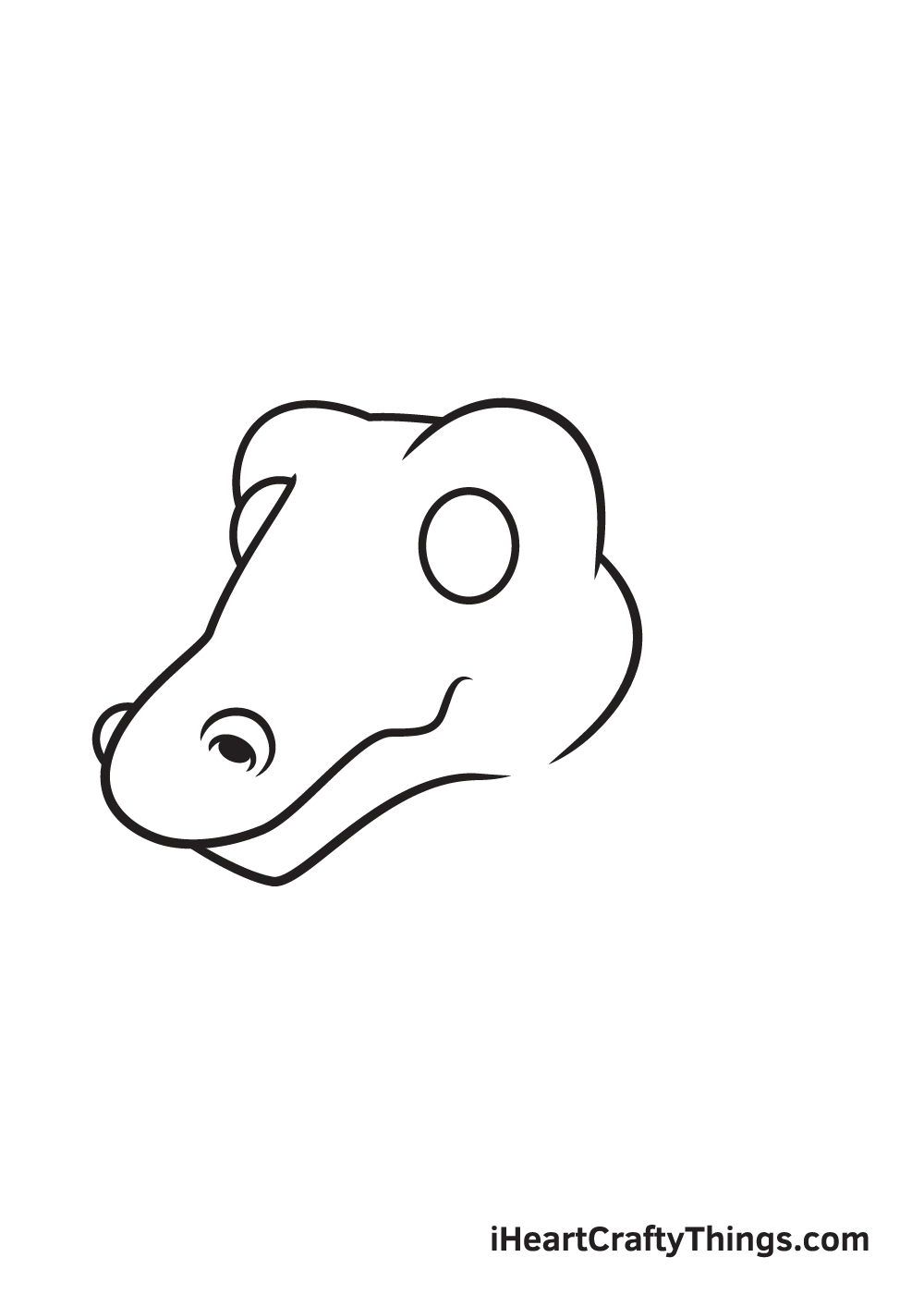 dragon head drawing - step 4