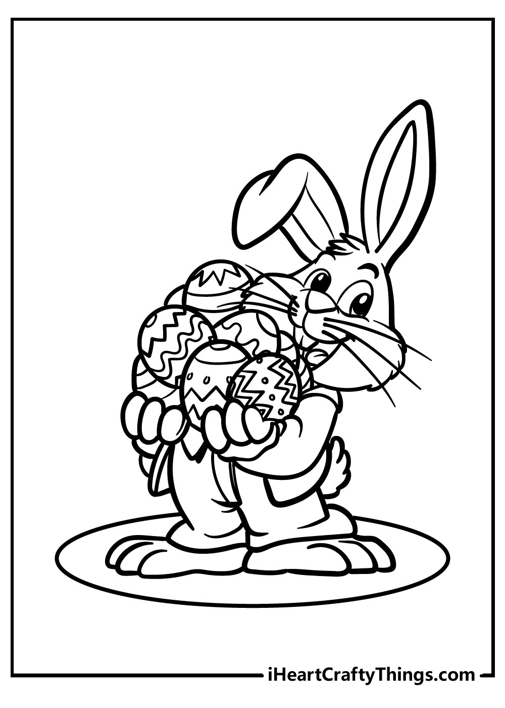 hard easter bunny coloring pages free download