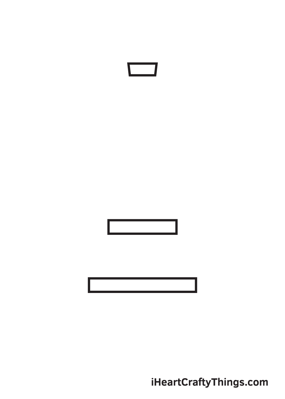eiffel tower drawing - step 1