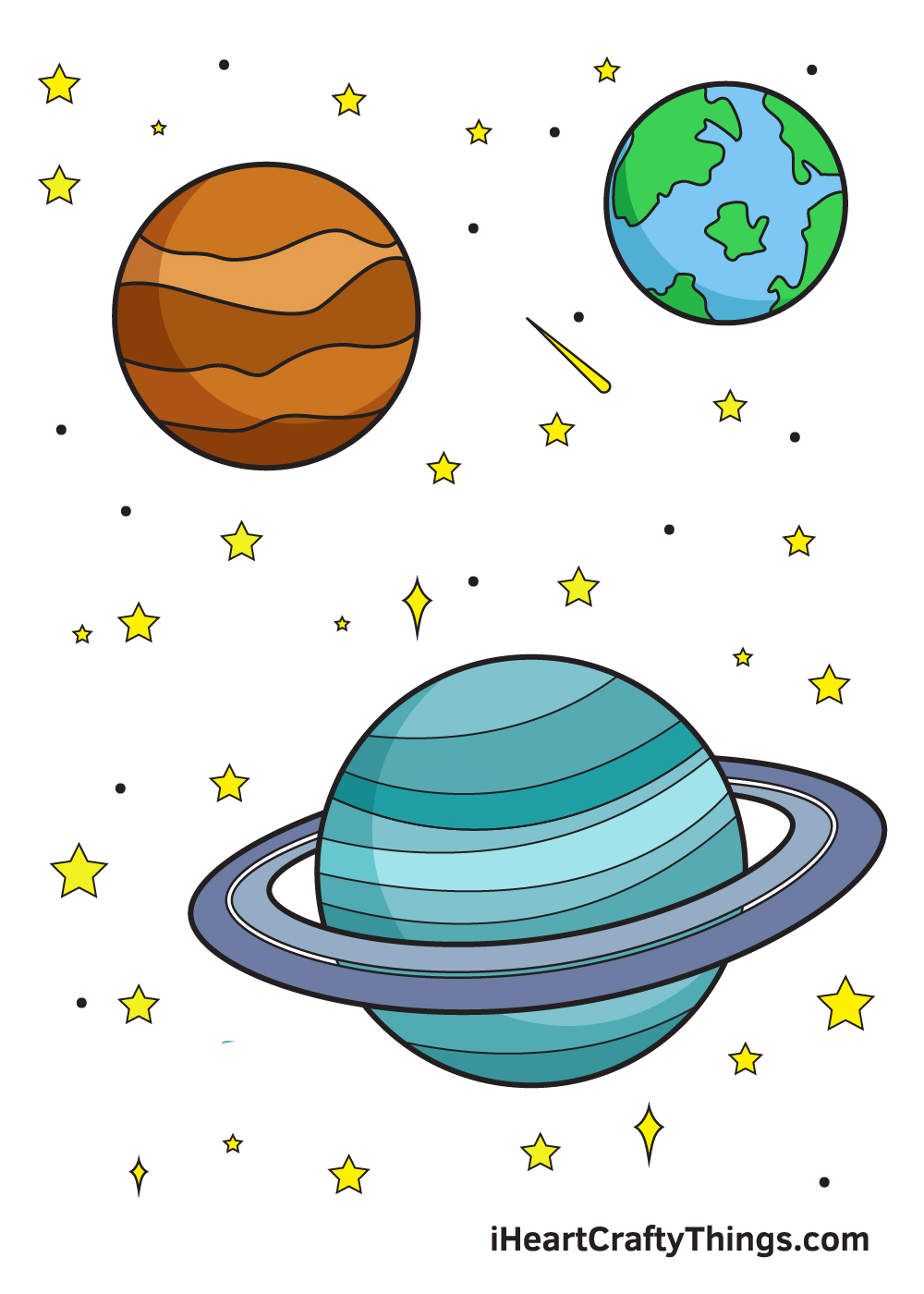 galaxy drawing - 9 steps