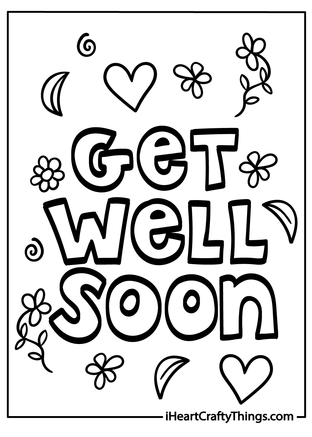 get well soon coloring sheet free download