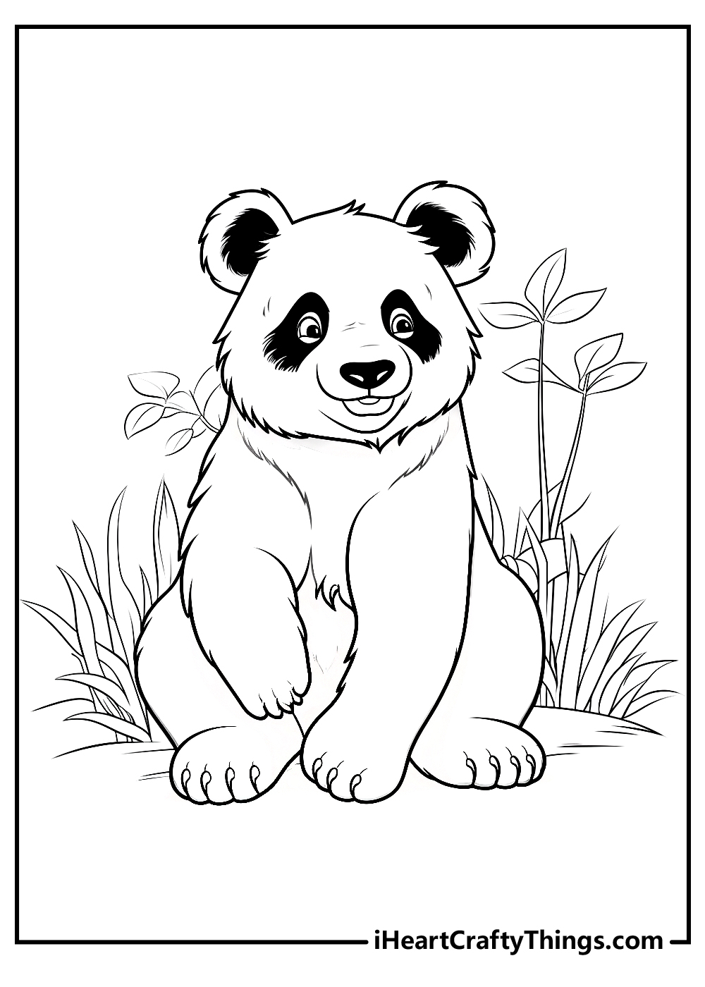 giant panda coloring pages for kids