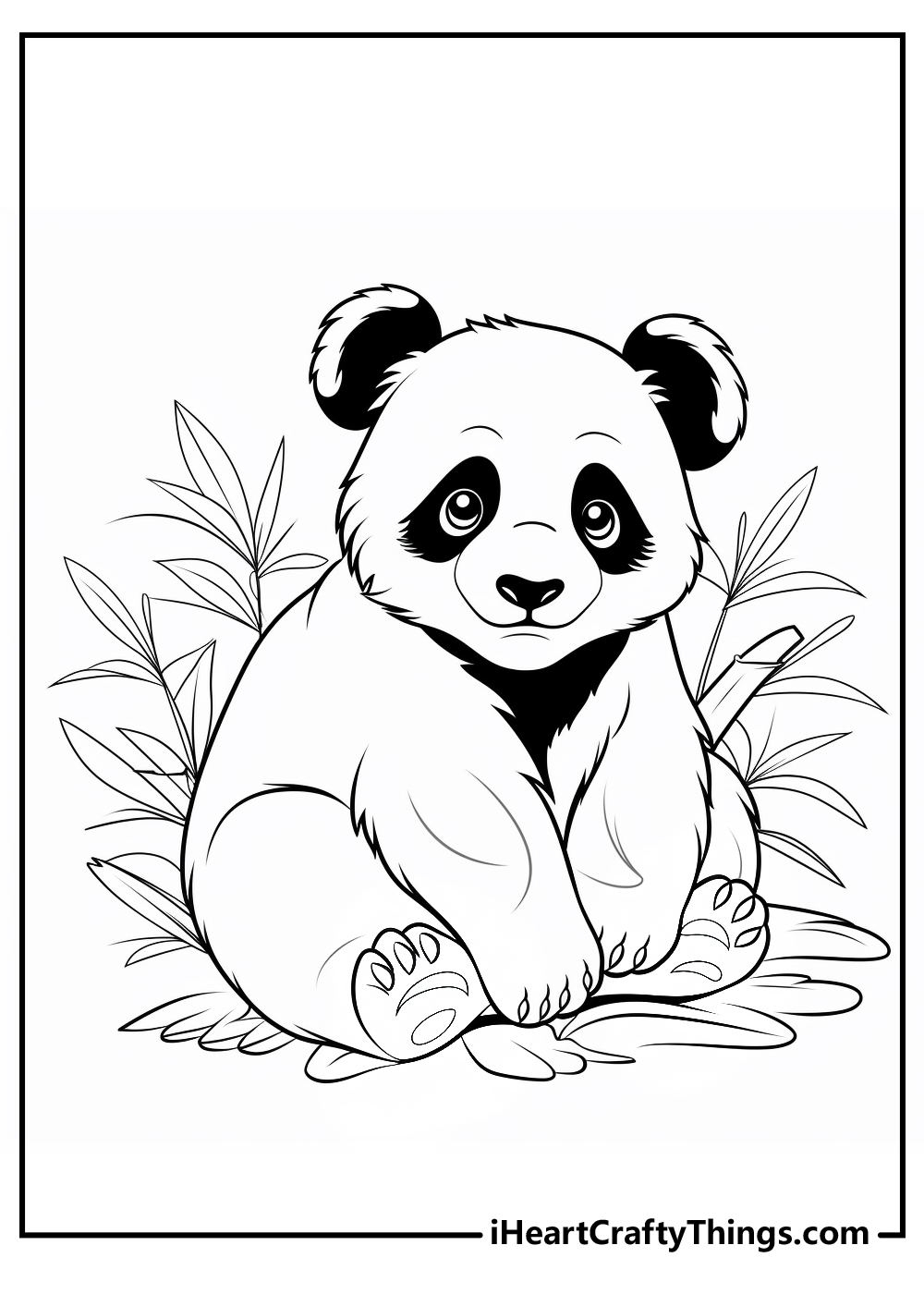 giant panda coloring printable for adults
