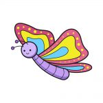how to draw butterfly image