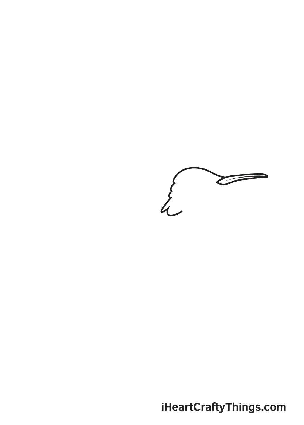 hummingbird drawing step 2