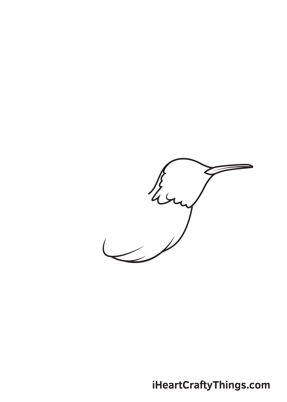 hummingbird drawing step 4