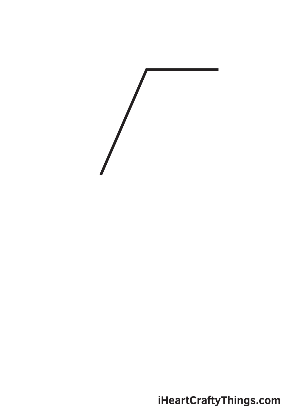lightning bolt drawing step 1