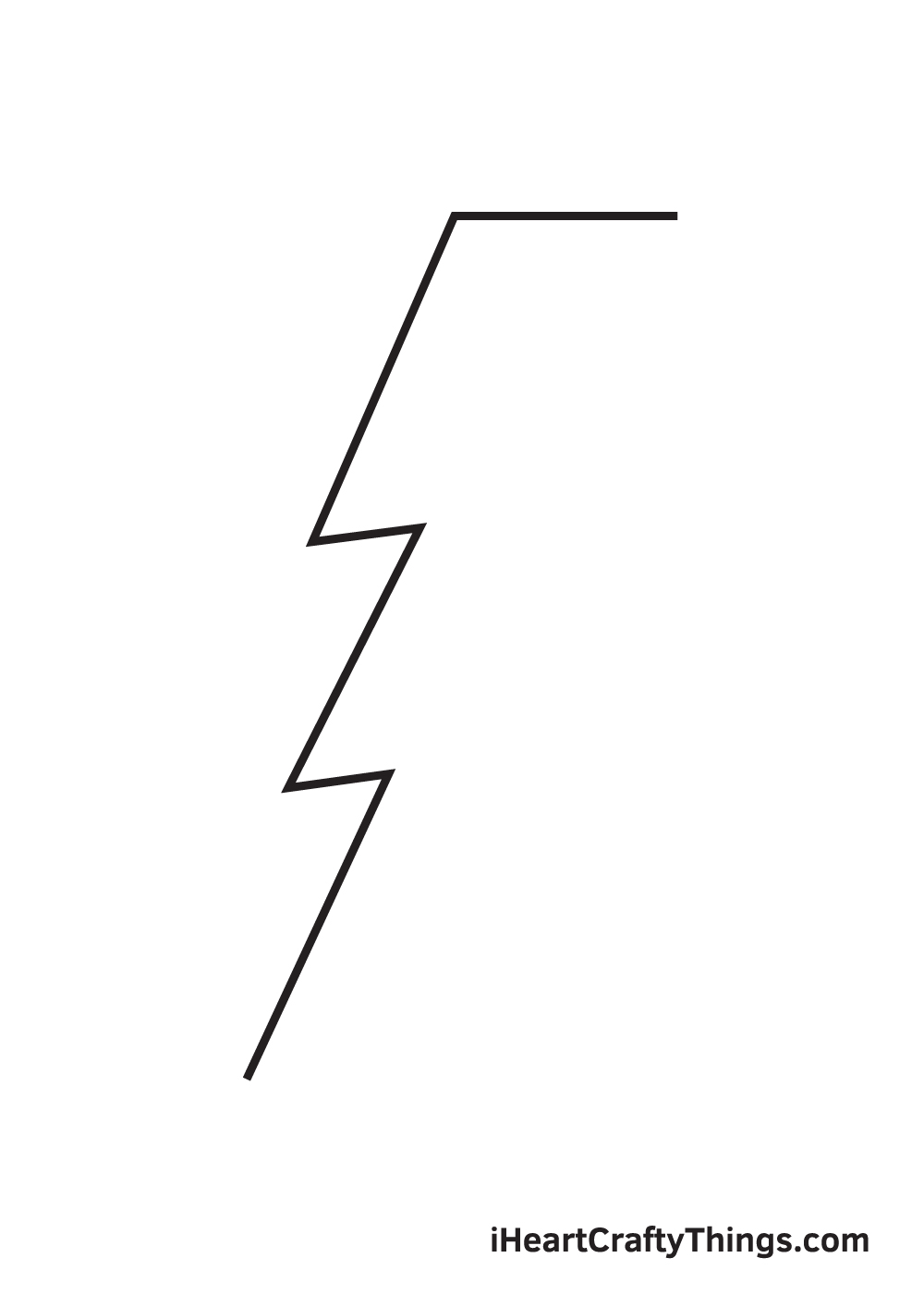 lightning bolt drawing step 4