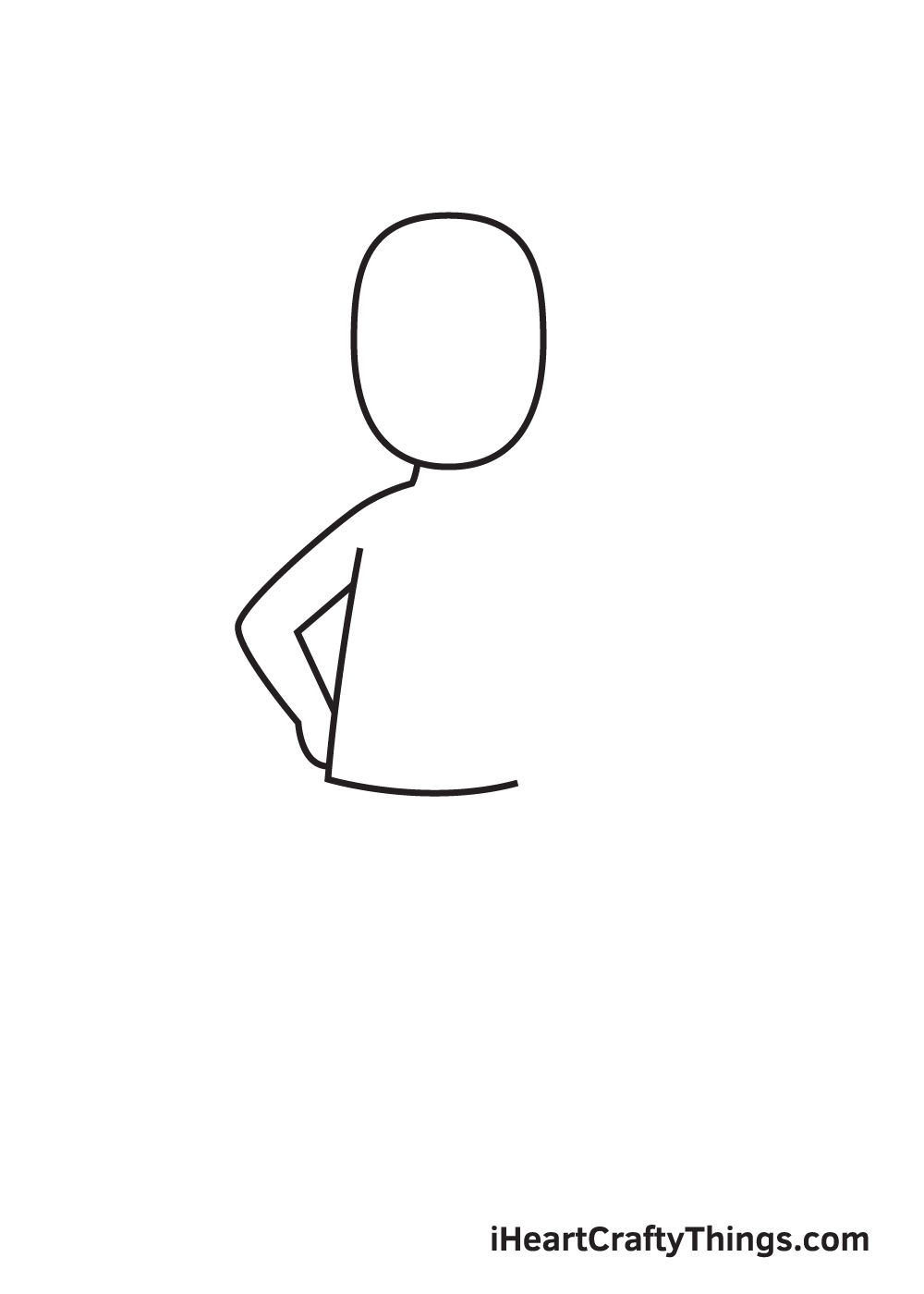 man drawing step 2