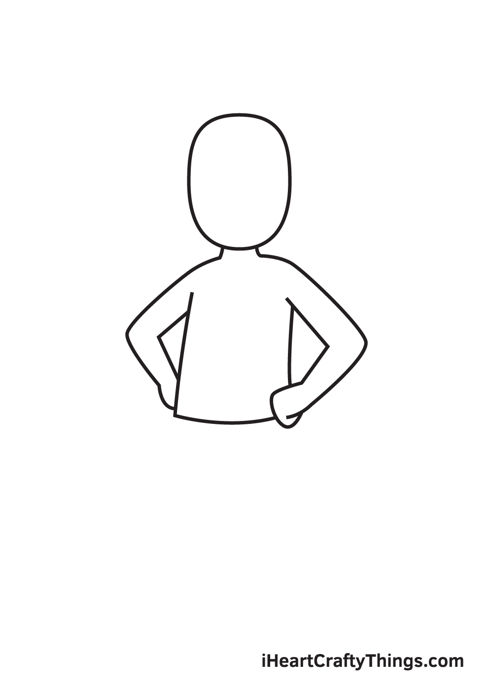 man drawing step 3