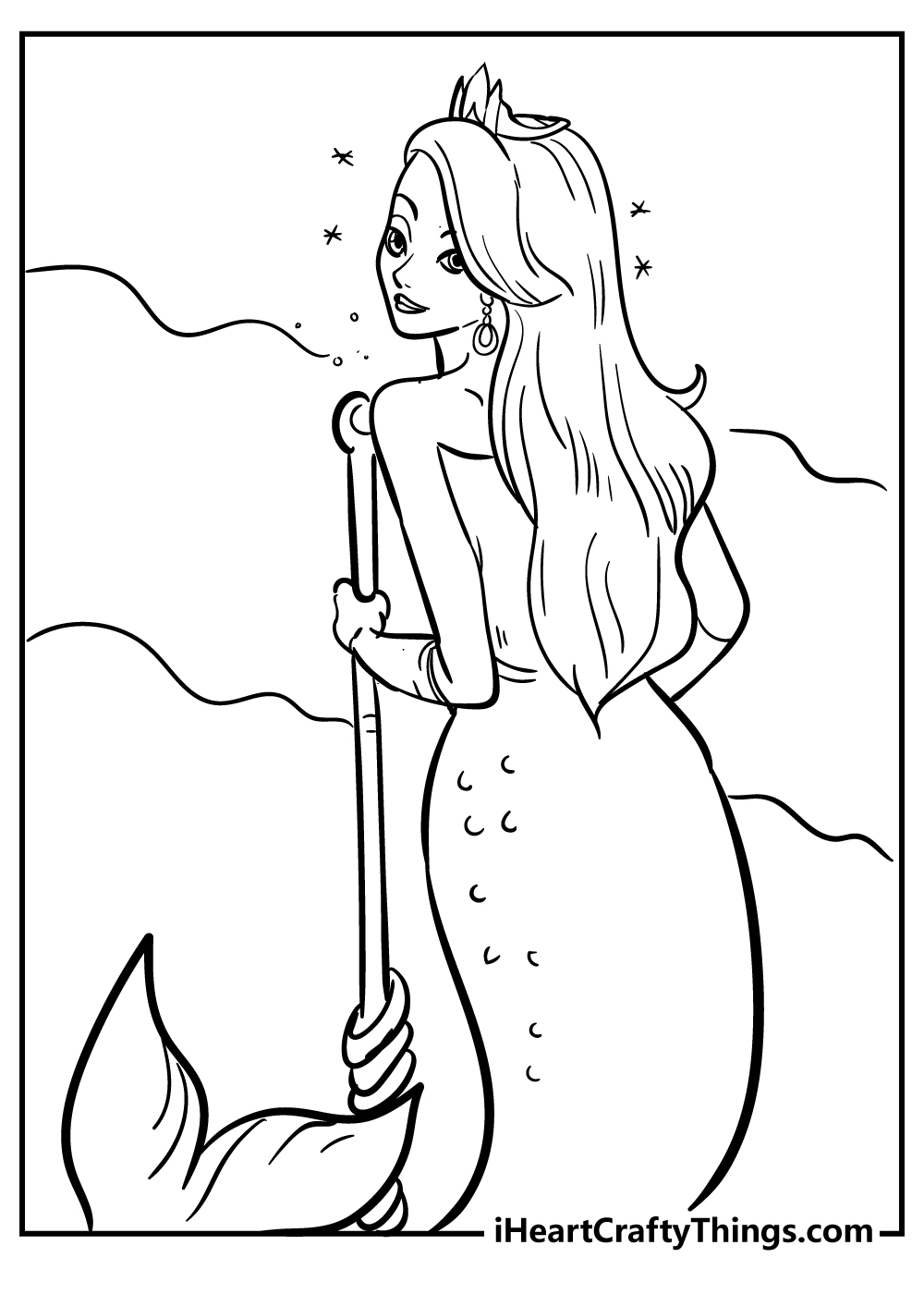 mermaid coloring sheet