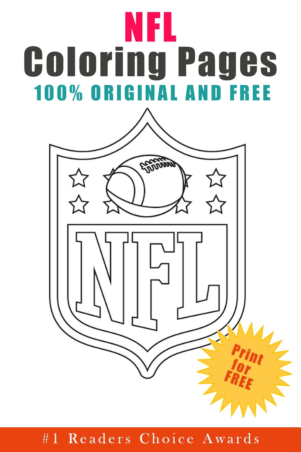 NFL coloring pages printable black and white logo 