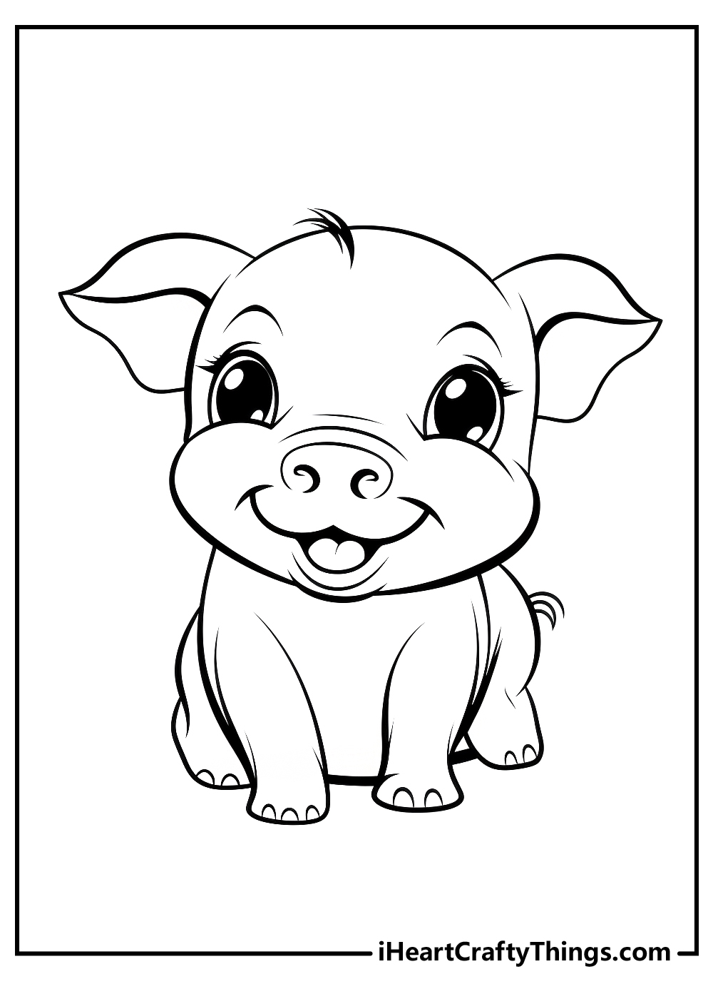 pig coloring printable