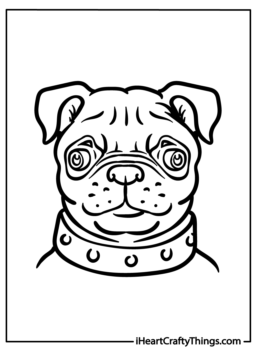 pug coloring printables