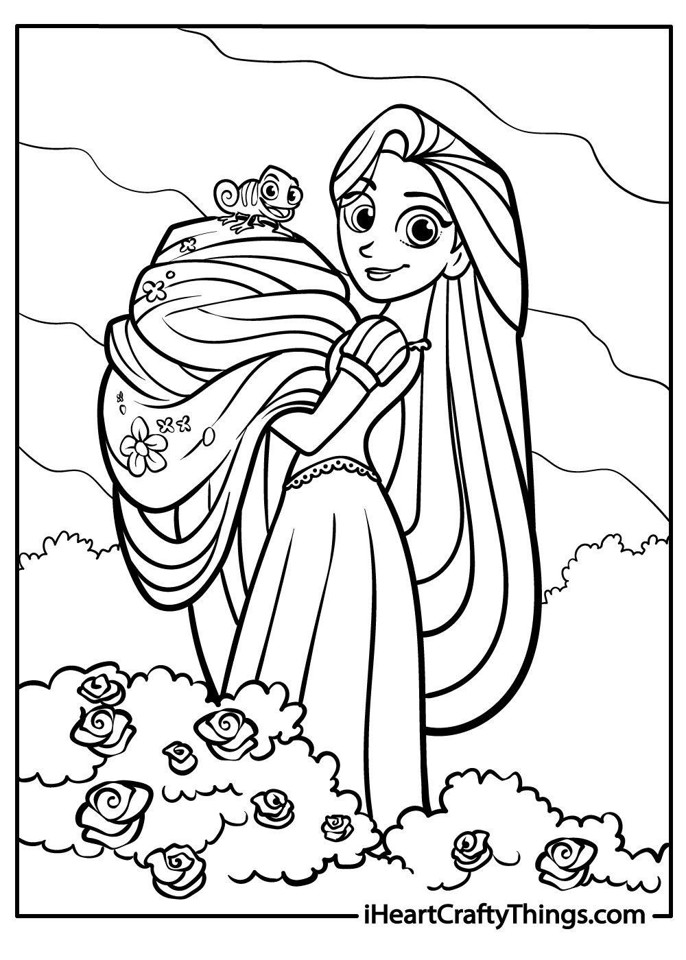 rapunzel coloring sheet free download