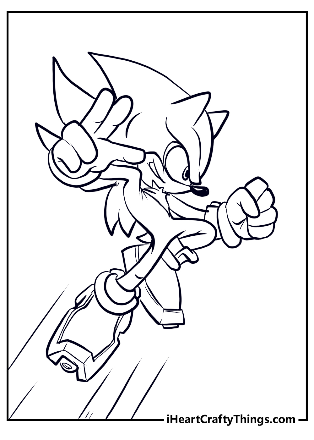 Shadow The Hedgehog Coloring Pages Free Download
